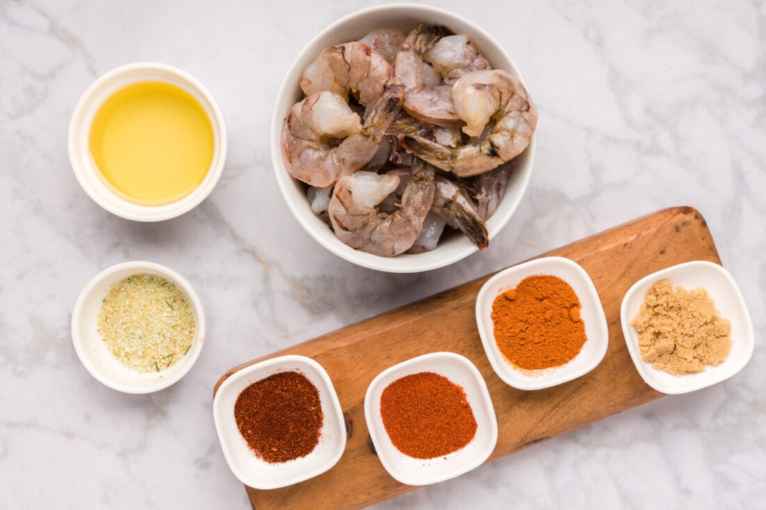 Ingredients for Spicy Shrimp