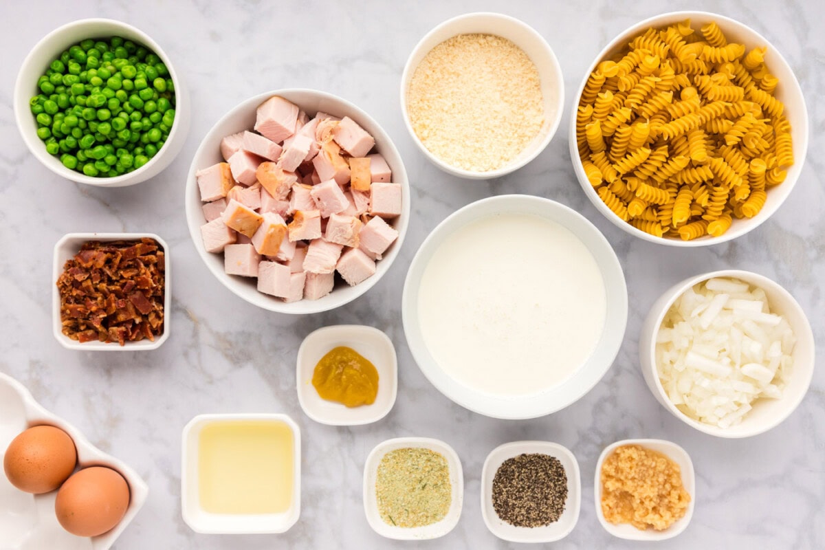 Ingredients for Turkey Carbonara