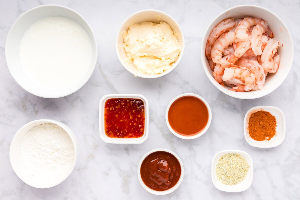 Ingredients for Bang Bang Shrimp