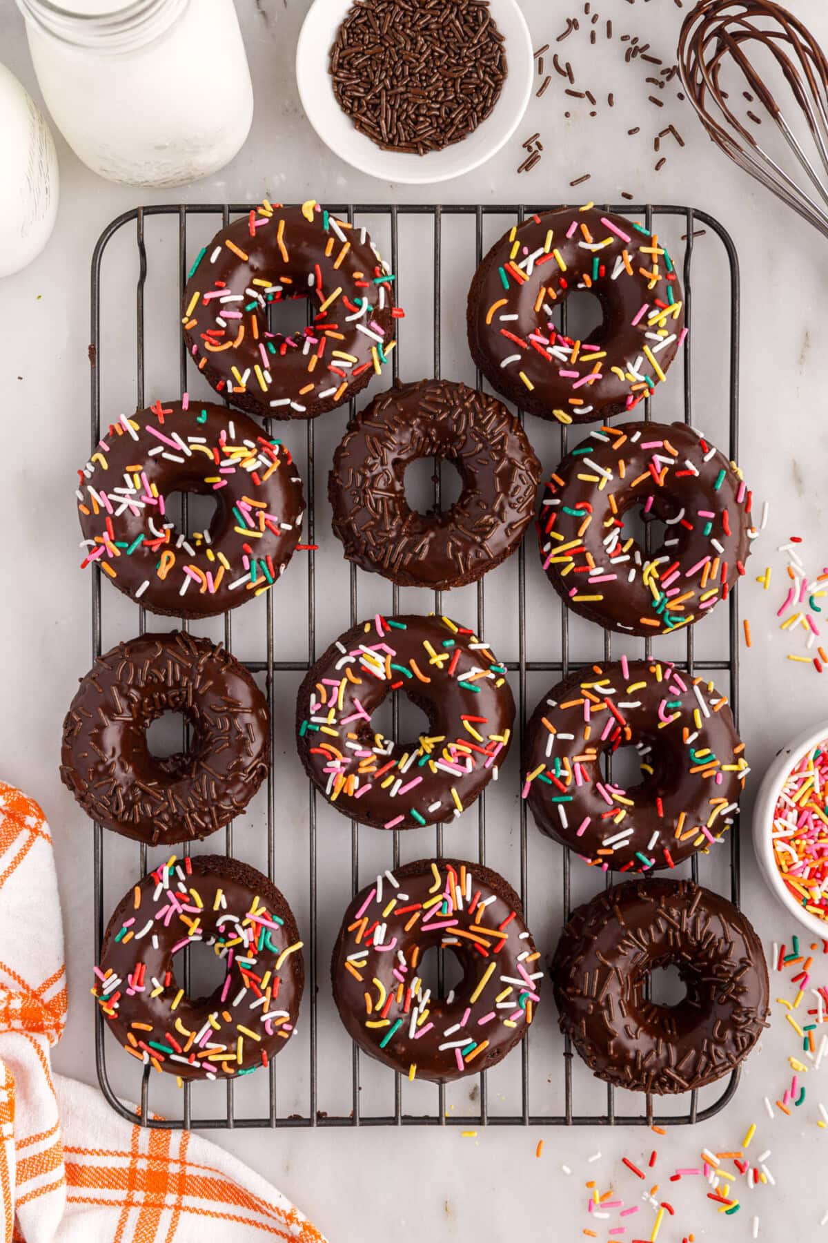 Bronuts on a wire rack