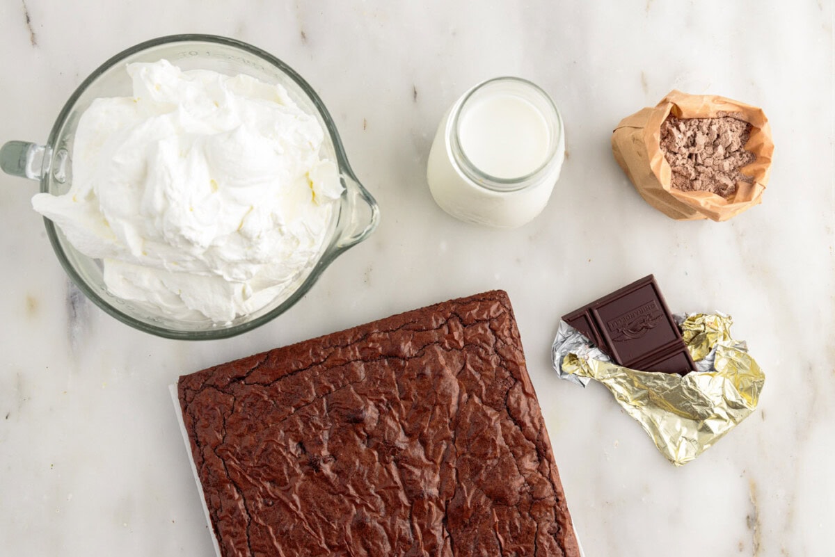Ingredients for Brownie Trifle