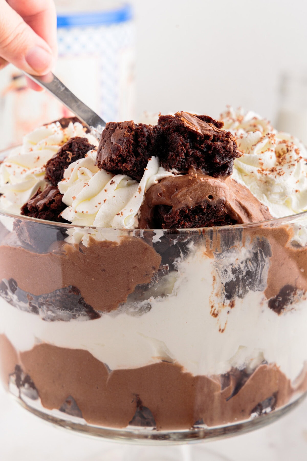 Spoon in a Brownie Trifle