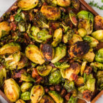 Brussels Sprouts with Bacon, Shallots and Candied Pecans