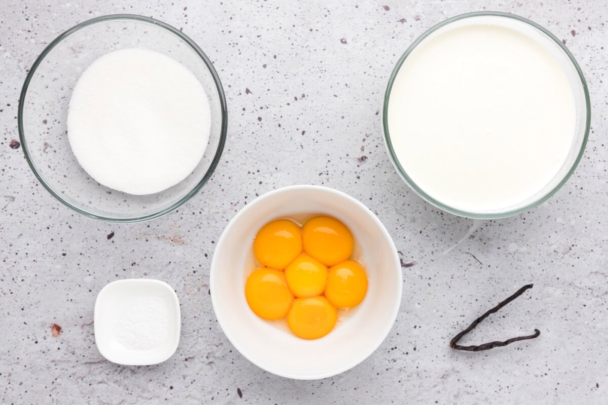 Ingredients for Creme Brulee