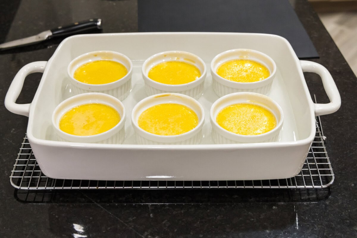 finished baked creme brulee