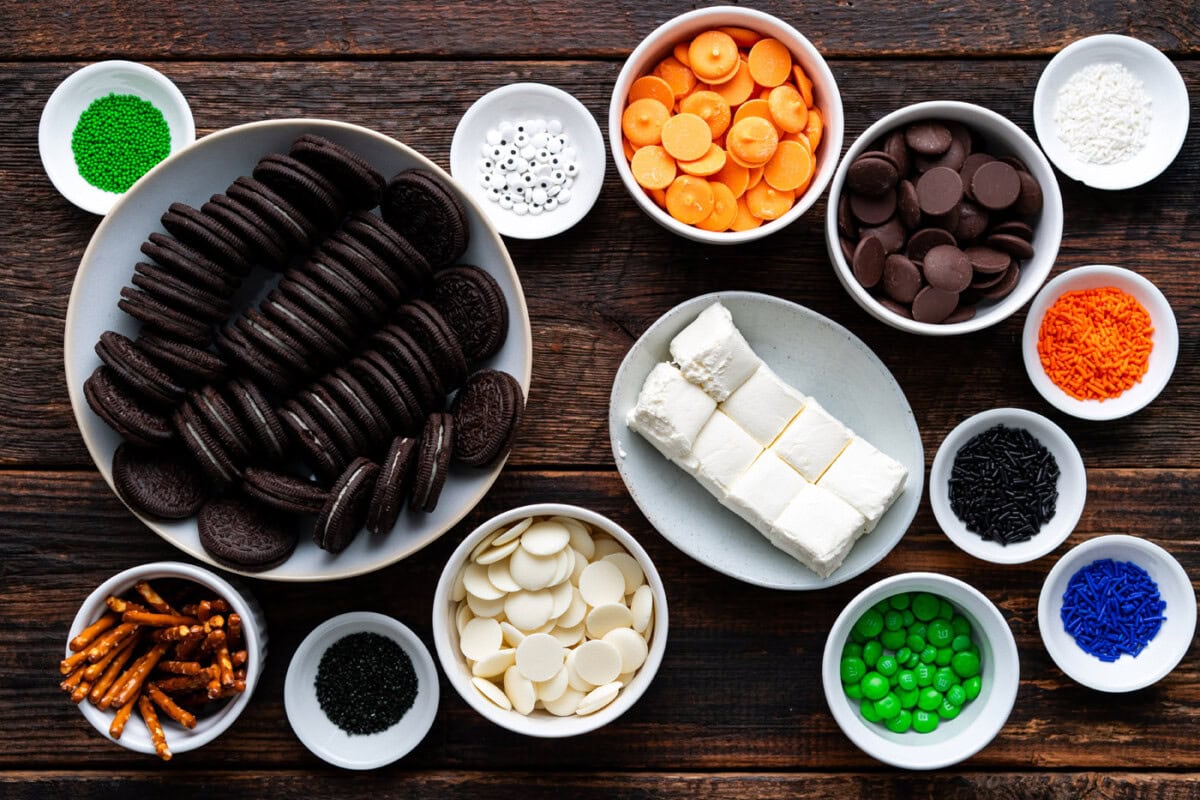 Ingredients for Halloween Oreo Truffles
