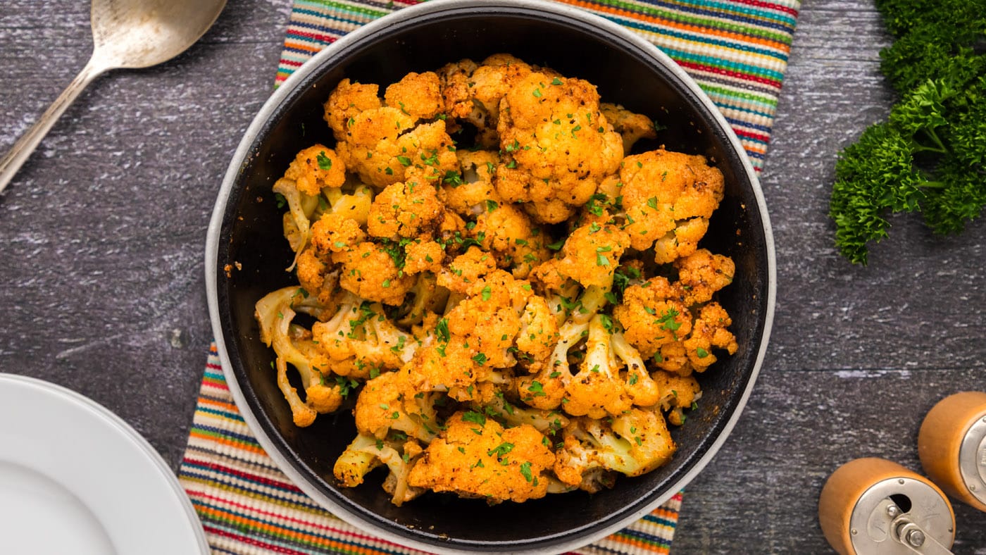 Instant pot cauliflower actually only takes 1 whole minute to cook on high in the pressure cooker. T
