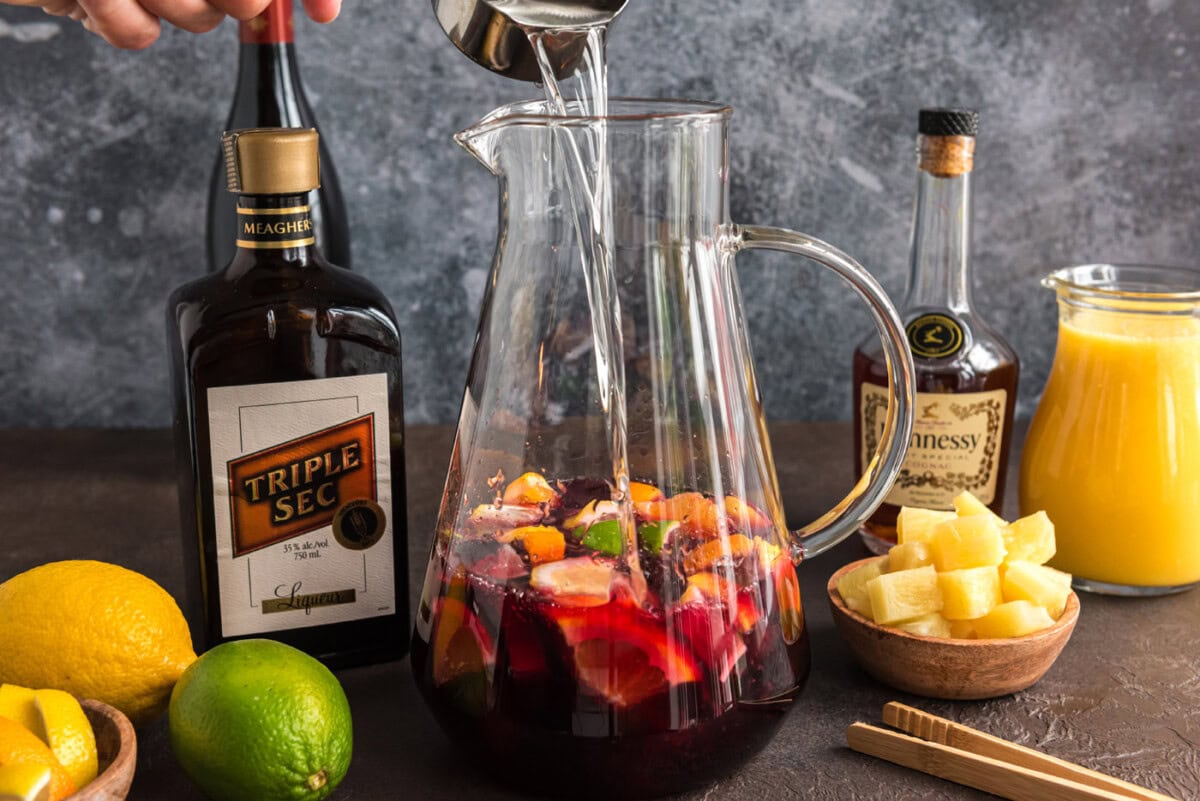 adding triple sec to brandy and red moscato