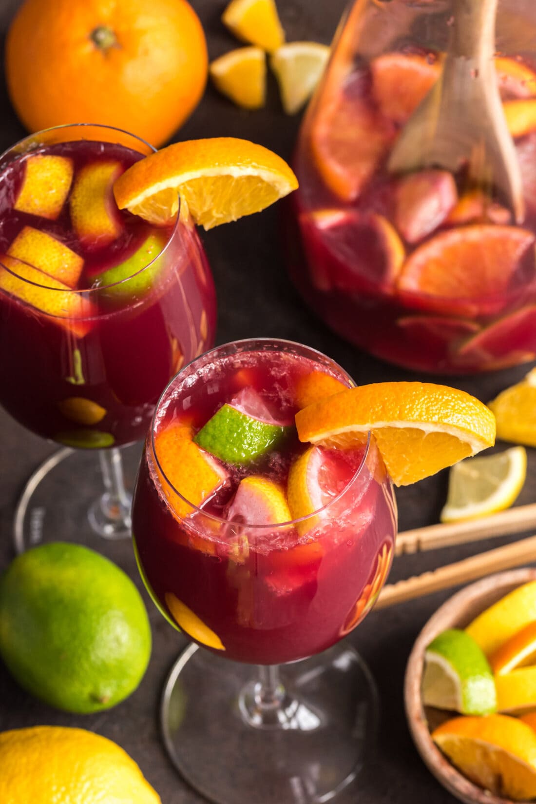Two glasses of Mexican Inspired Sangria
