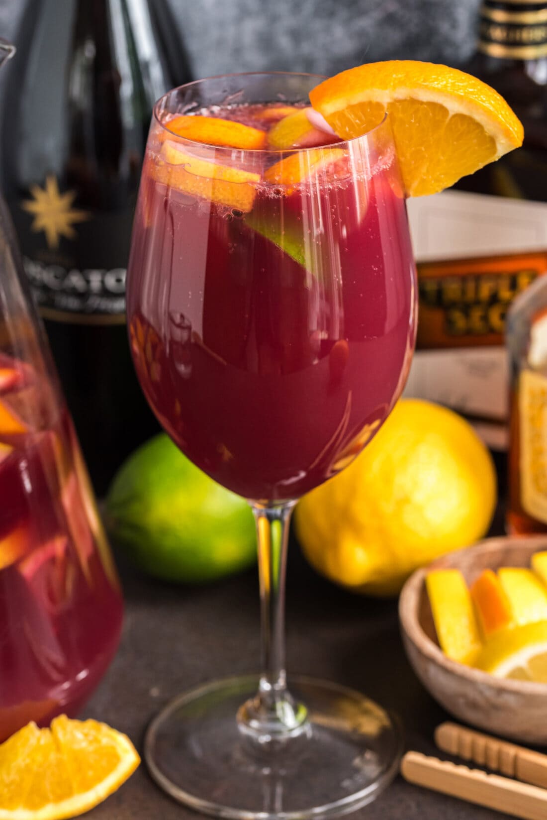 Glass of Mexican Inspired Sangria
