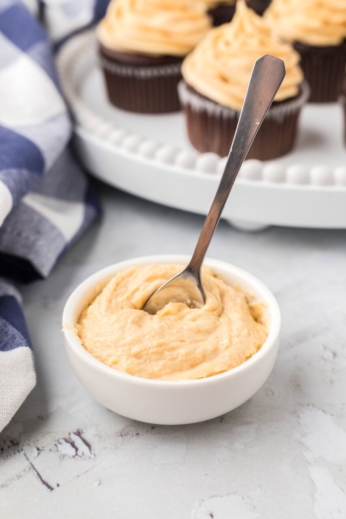 Bowl of Peanut Butter Frosting