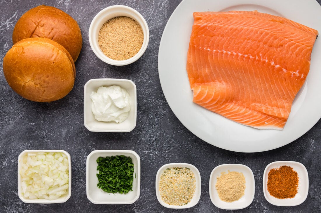 Ingredients for Salmon Burgers
