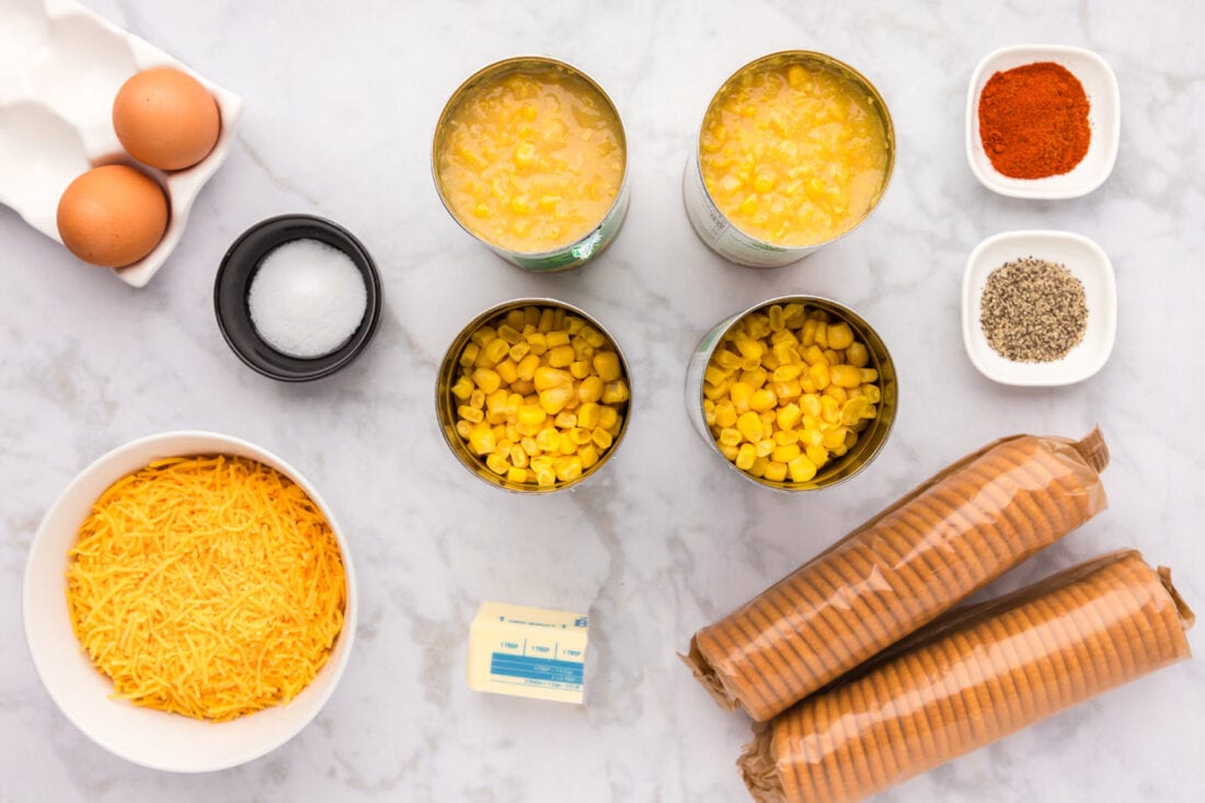 Ingredients for Scalloped Corn