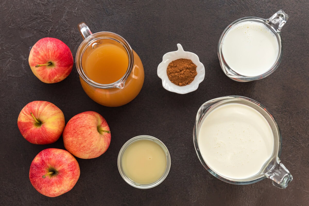 Ingredients for Apple Cider Ice Cream