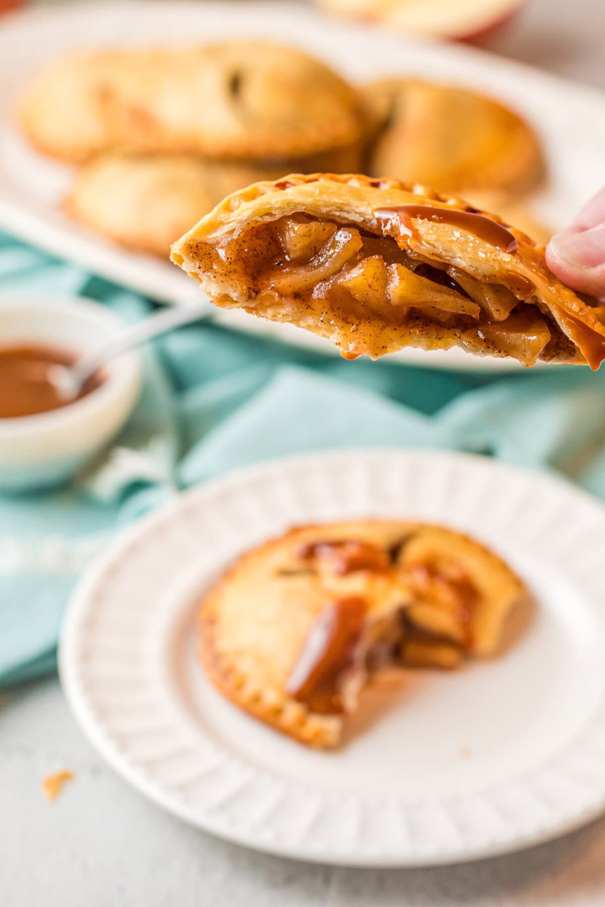Apple Hand Pie cut in half