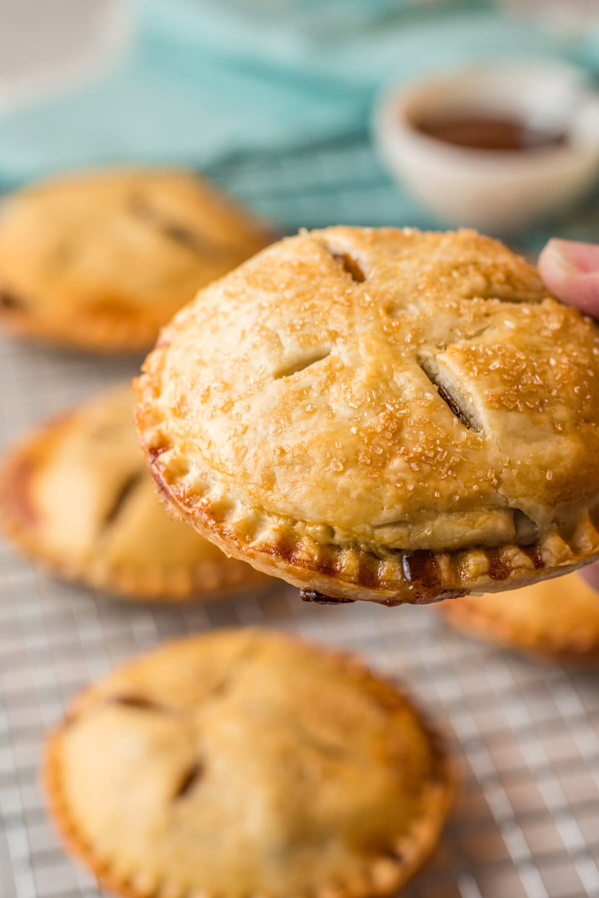 Hand holding an Apple Hand Pie