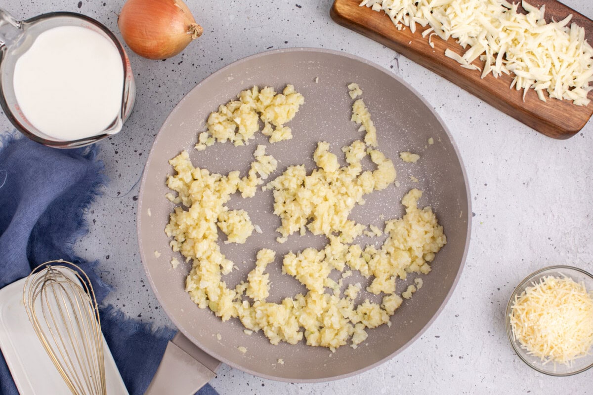 onion and garlic. mixture in skillet