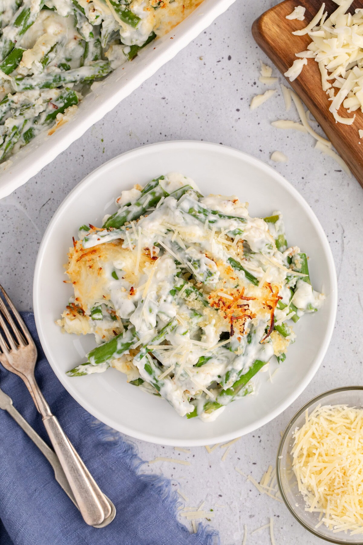 Serving of Asparagus Casserole on a plate
