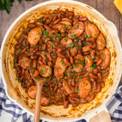 Cajun Red Beans in a skillet