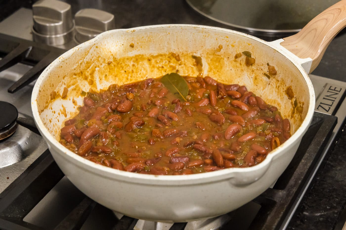 cooked red beans mixture