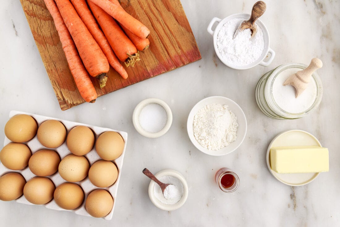 Ingredients for Carrot Souffle