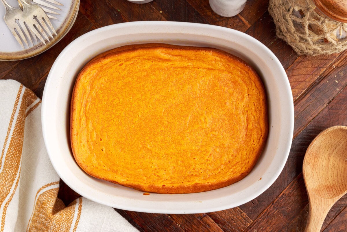 finished baked carrot souffle