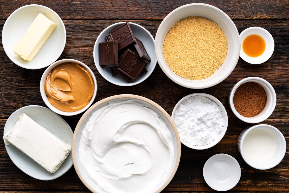 Ingredients for Chocolate Peanut Butter Pie