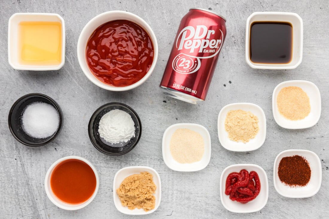 Ingredients for Dr Pepper Barbecue Sauce