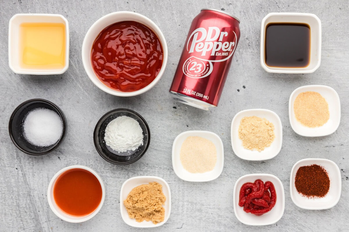 Ingredients for Dr Pepper Barbecue Sauce