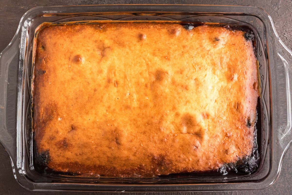 baked blueberry upside down cake