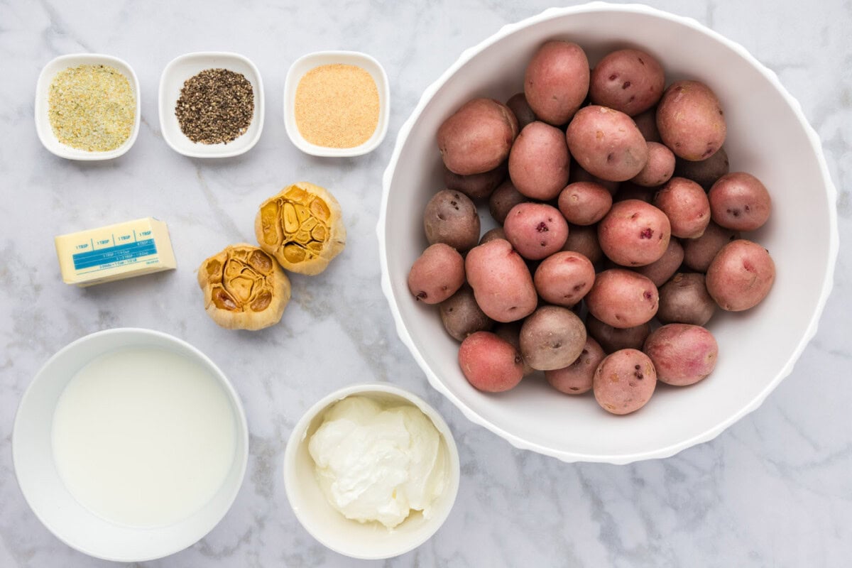 Ingredients for Garlic Mashed Potatoes