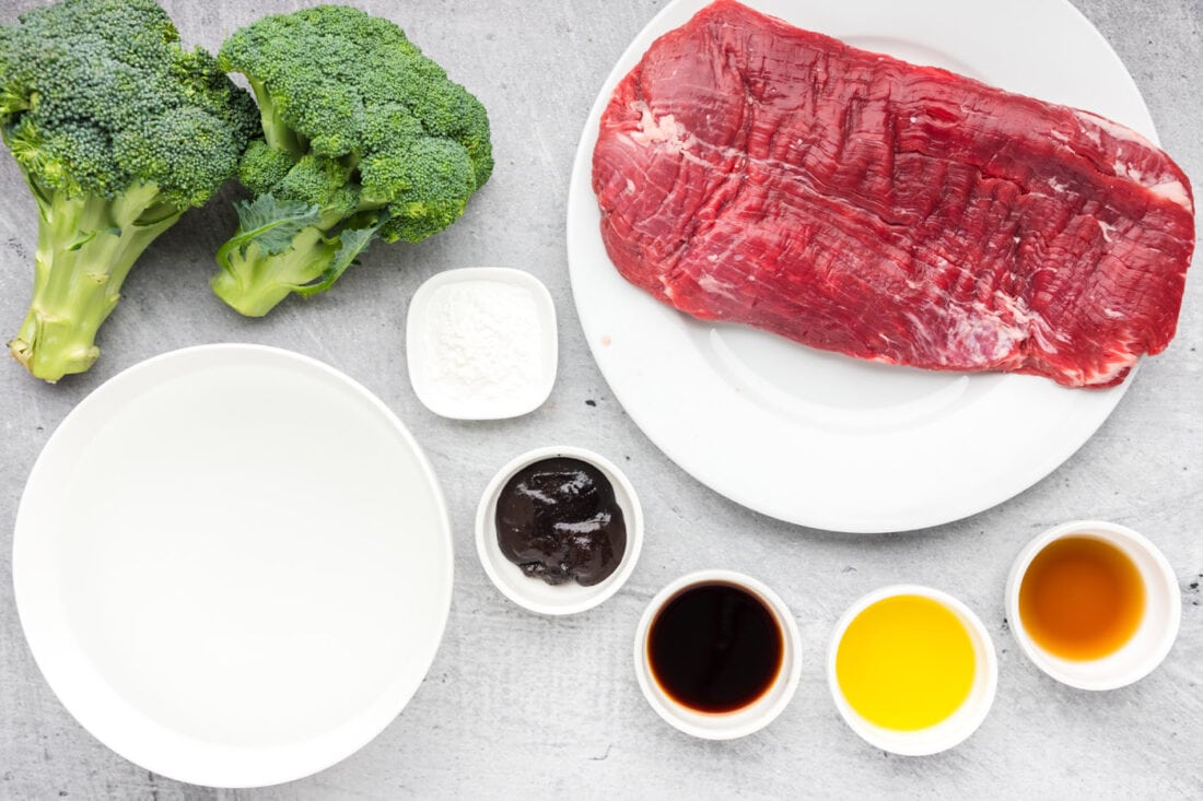Ingredients for Instant Pot Beef and Broccoli