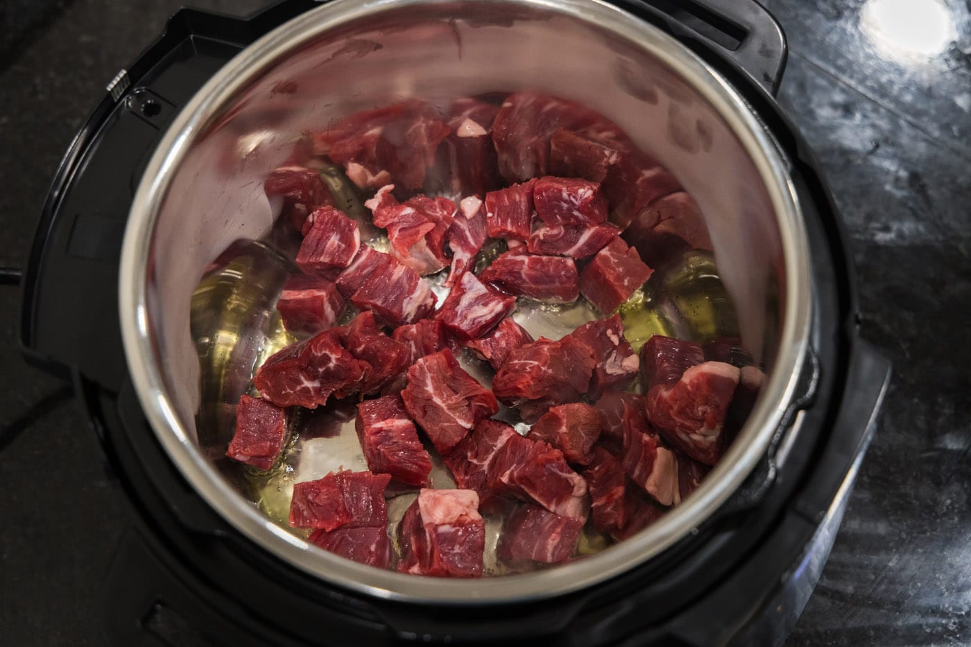 browning flank steak in an instant pot