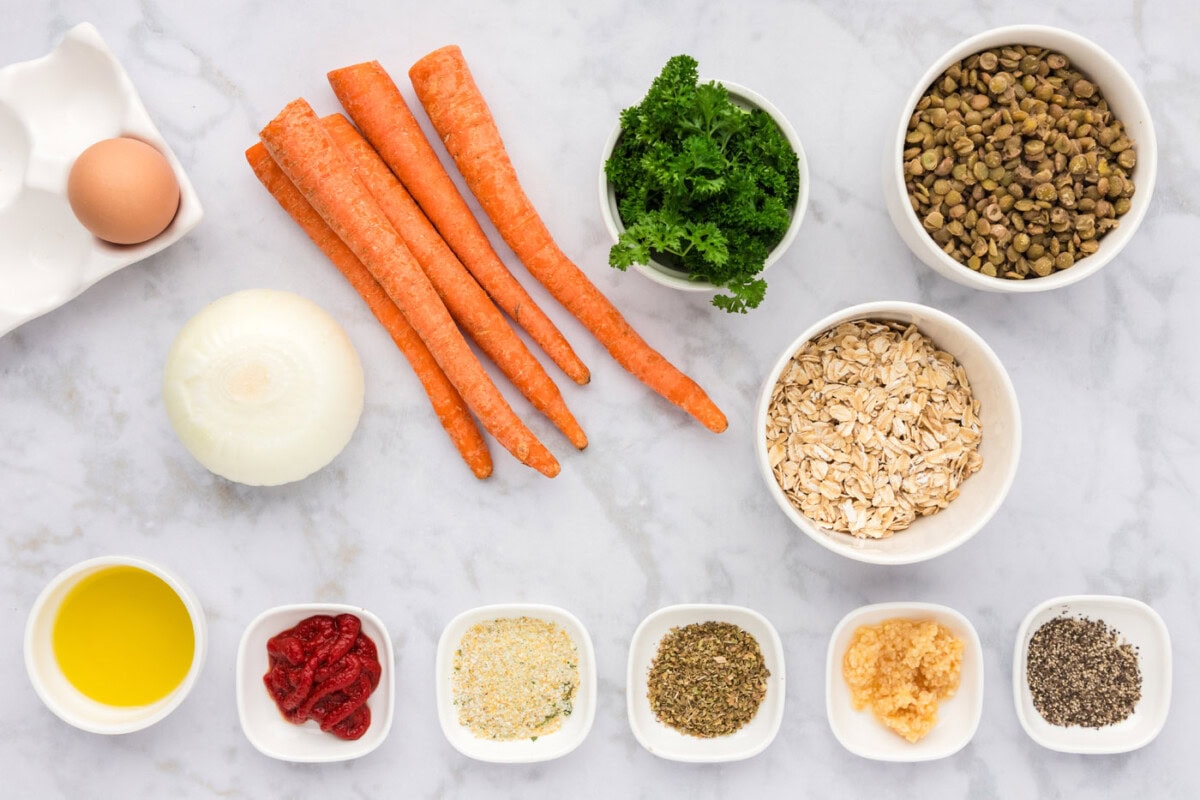 Ingredients for Lentil Meatballs