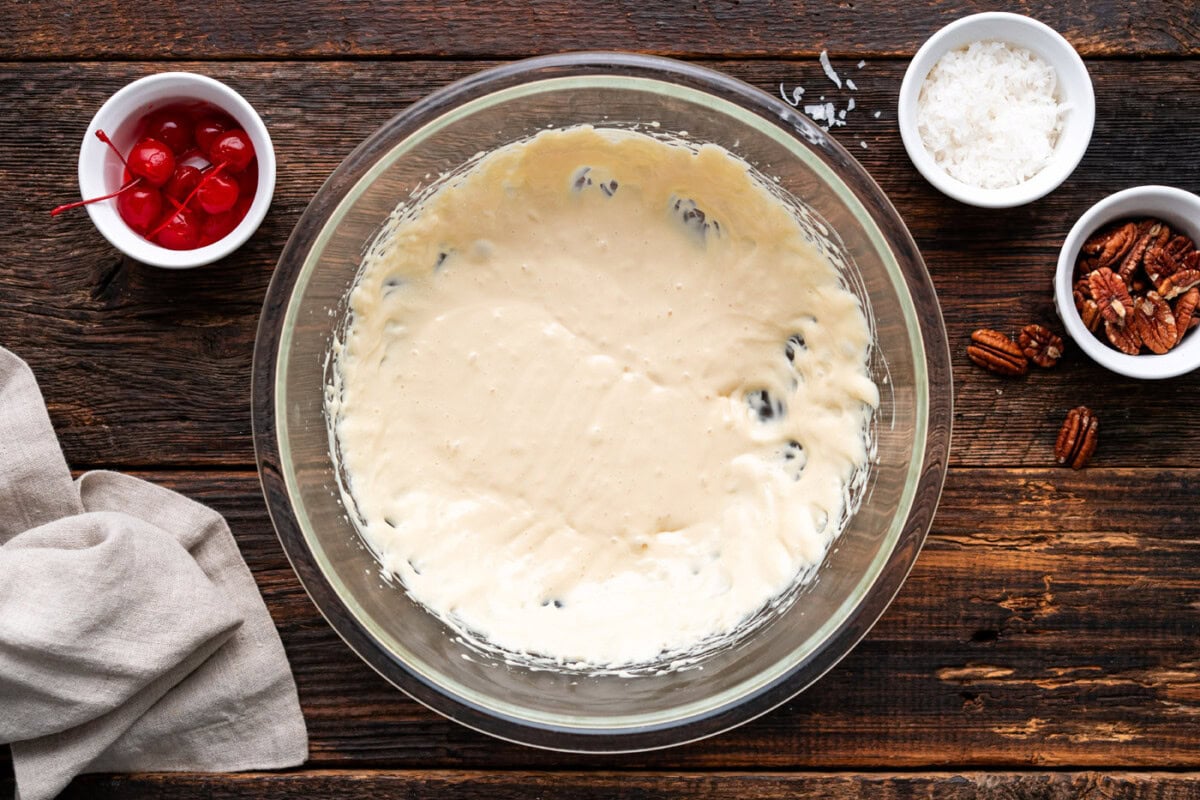 lemon juice and sweetened condensed milk mixture