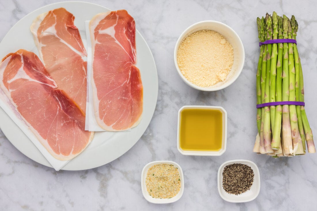 Ingredients for Prosciutto Wrapped Asparagus