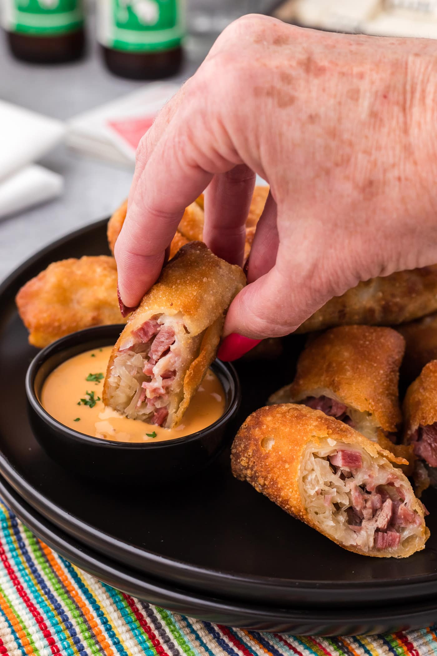 Reuben Egg Rolls Amanda's Cookin' Apps & Finger Foods