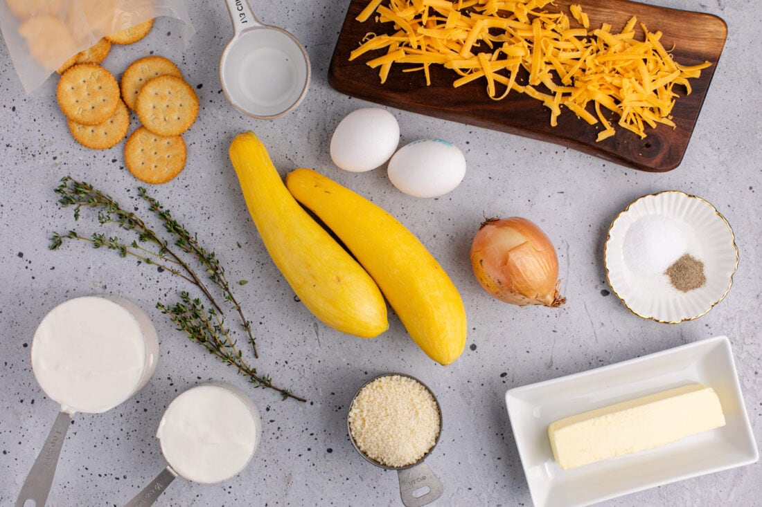 Ingredients for Squash Casserole