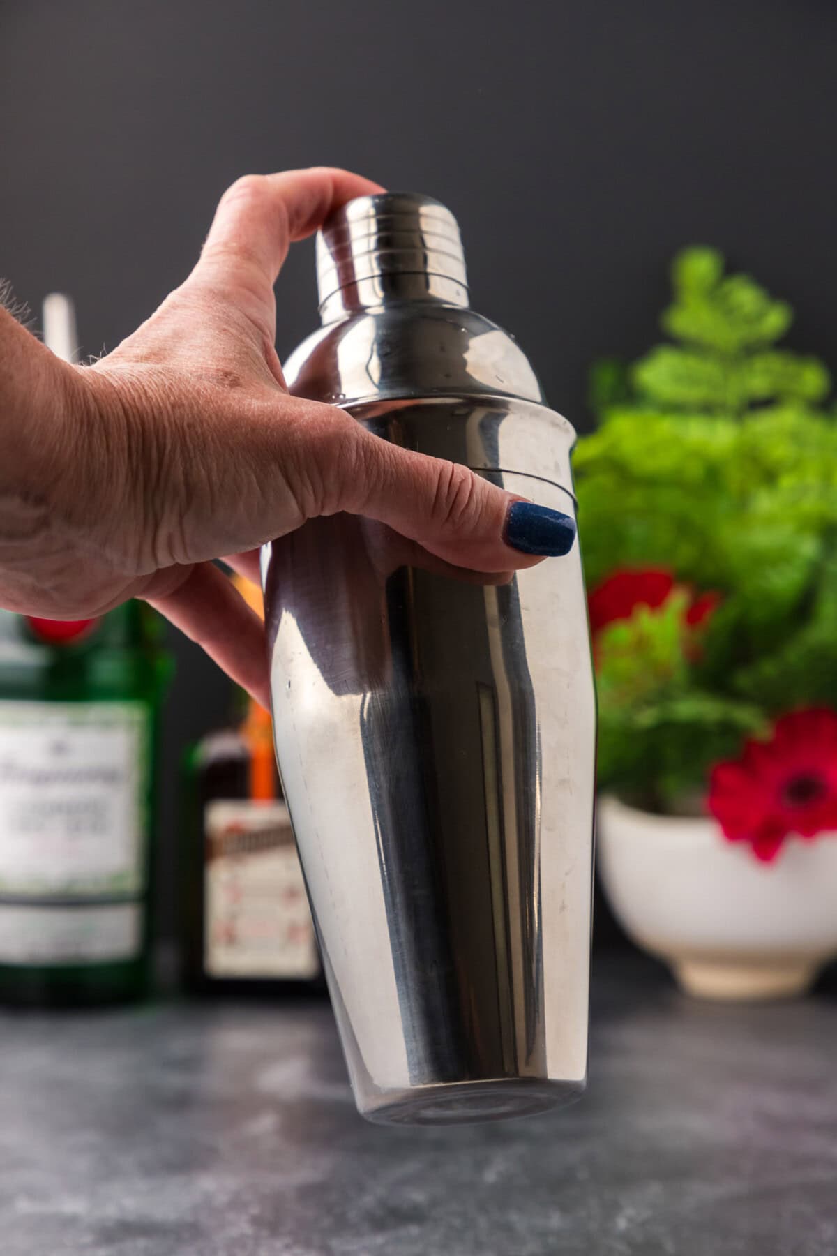 shaking cocktail shaker