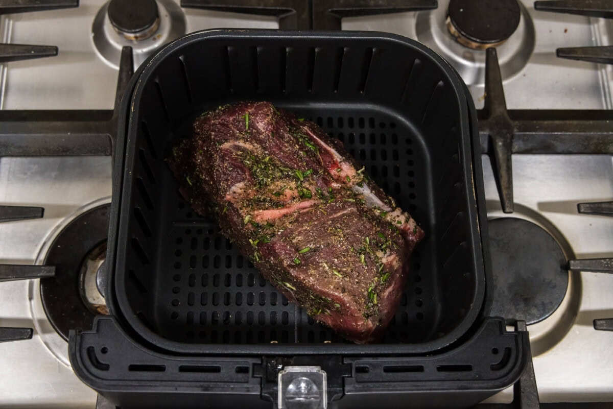 sirloin tip roast in the air fryer basket