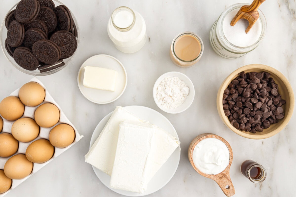 Ingredients for Baileys Cheesecake