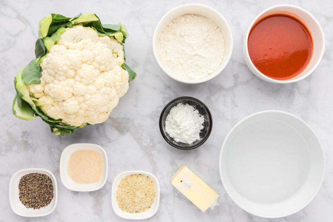 Ingredients for Buffalo Cauliflower