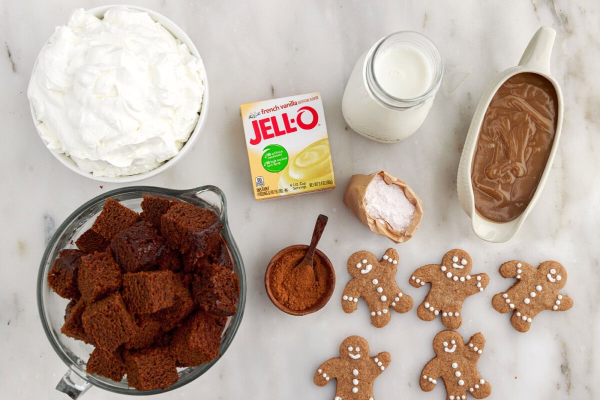 Ingredients for Gingerbread Trifle