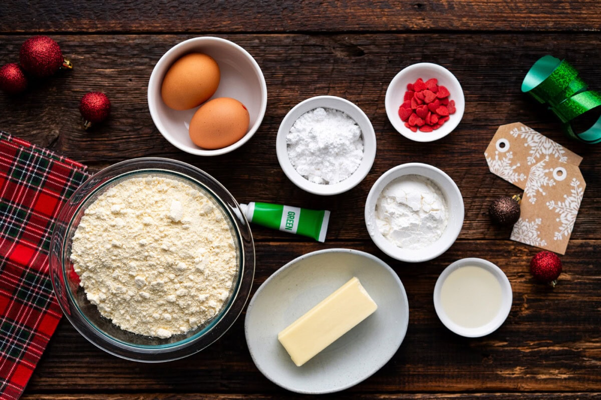 Ingredients for Grinch Cookies