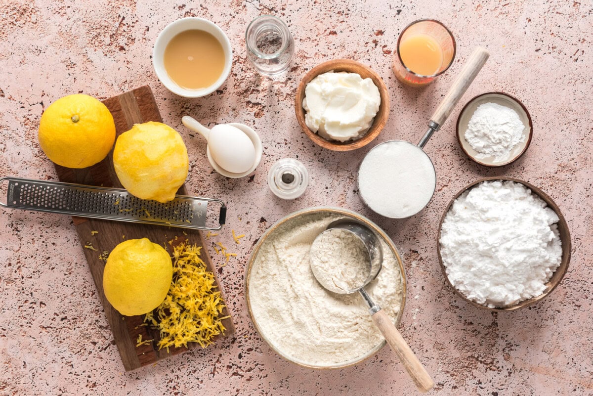 Ingredients for Lemon Drop Cookies