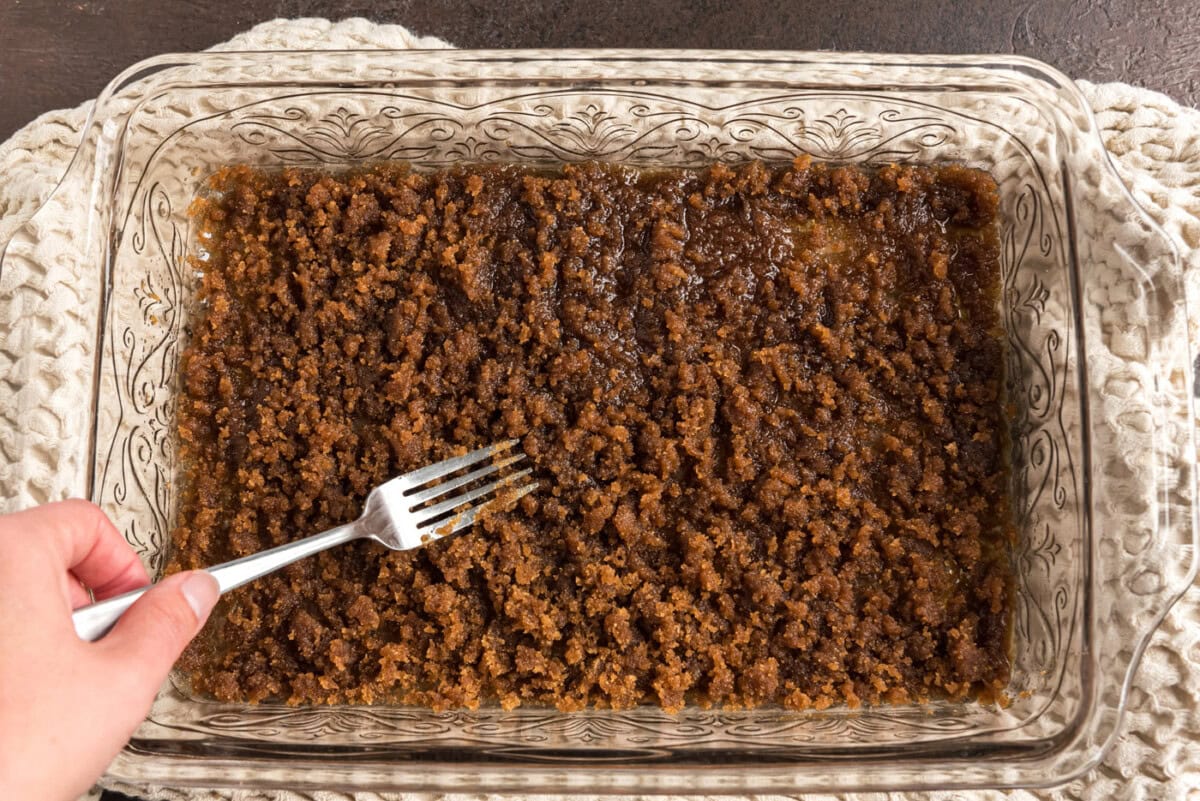 brown sugar added to melted butter