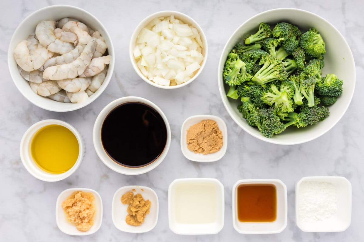 Ingredients for Shrimp and Broccoli