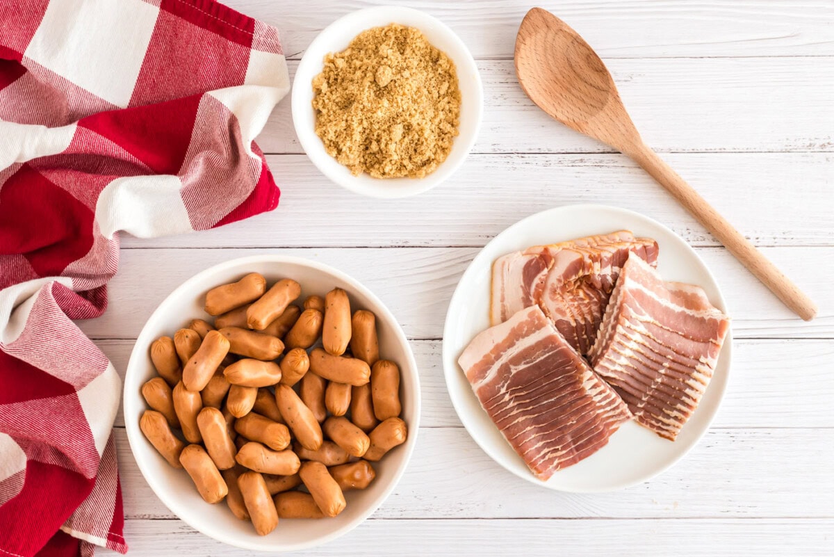 Ingredients for Bacon Wrapped Little Smokies