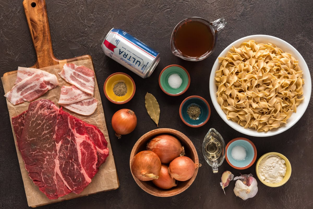 Ingredients for Beef Carbonnade