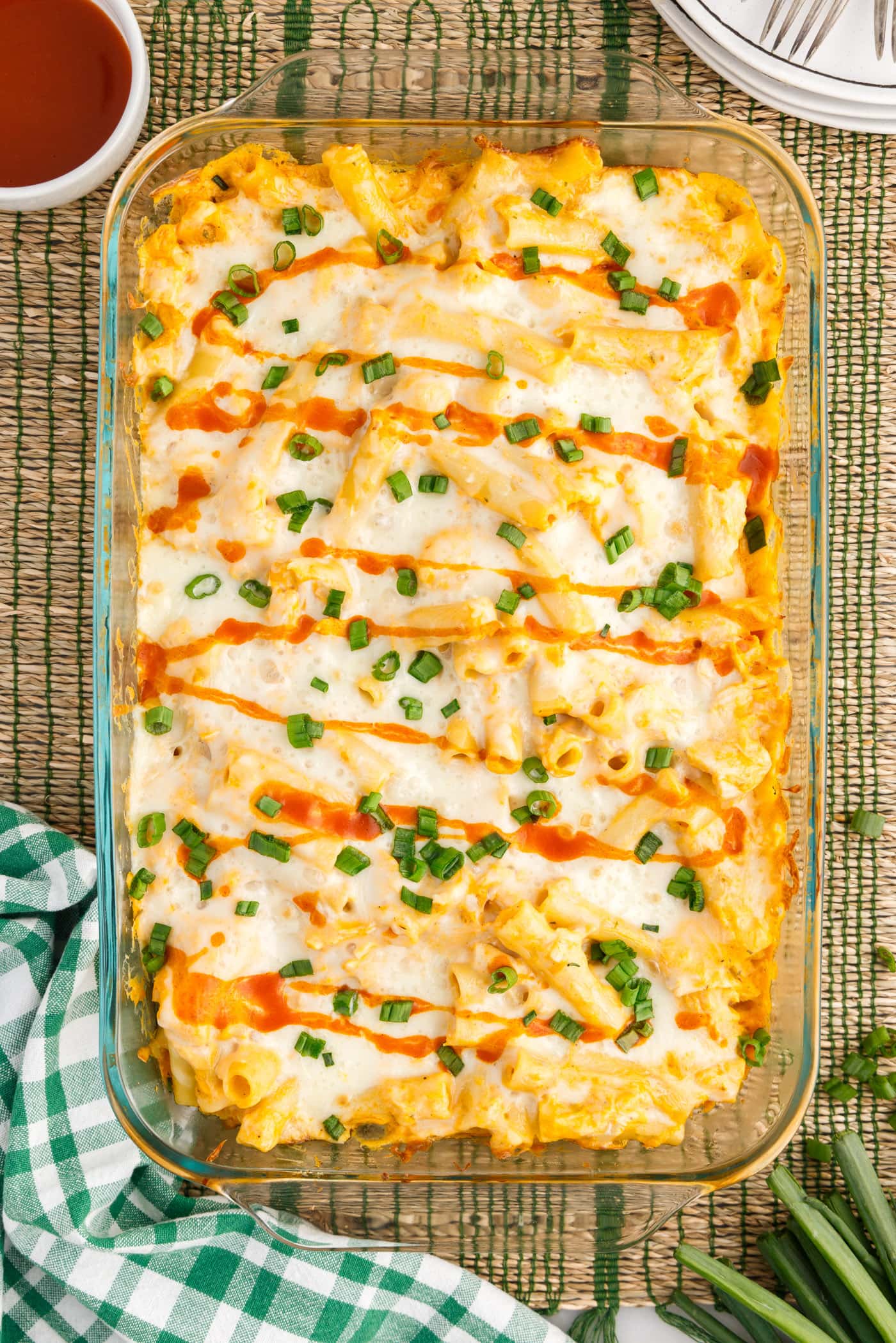 Buffalo Chicken Casserole - Amanda's Cookin' - Casseroles